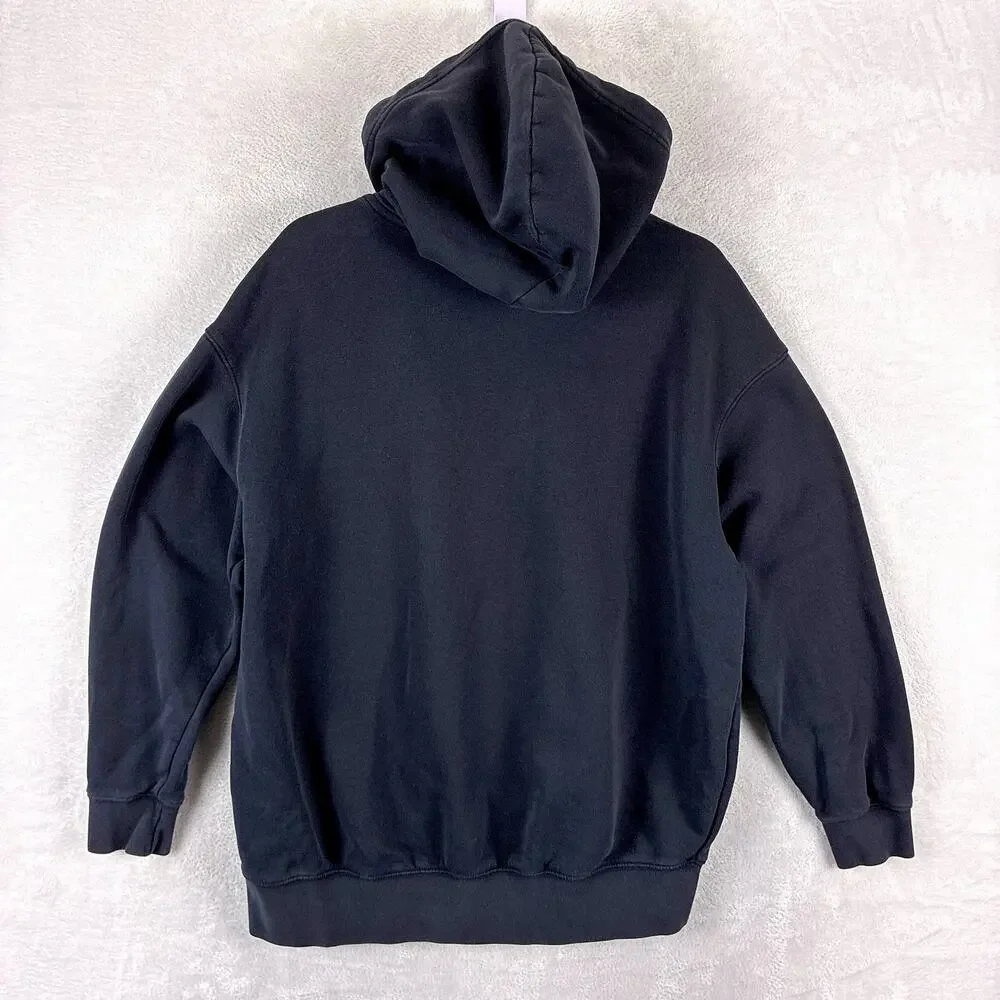 Nike Hoodie Womens M Black Center Swoosh Phoenix Fleece Oversized Travis Scott